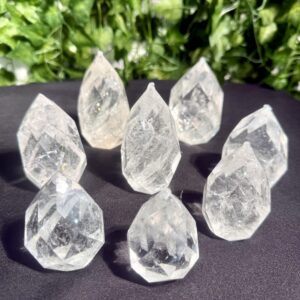 Clear Quartz Faceted Drop