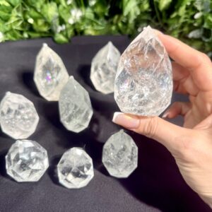 Clear Quartz Faceted Drop