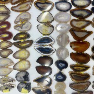 Agate Slices Matching Pair for Jewelry Making