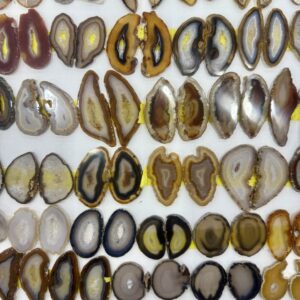 Agate Slices Matching Pair for Jewelry Making