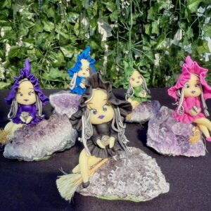 Little Witch on Amethyst Cluster