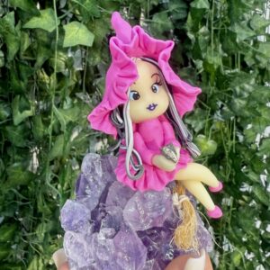 Little Witch on Amethyst Cluster