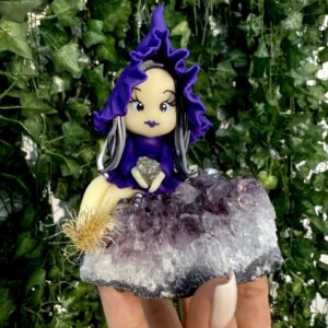 Little Witch on Amethyst Cluster
