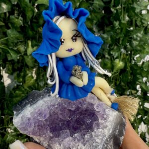 Little Witch on Amethyst Cluster