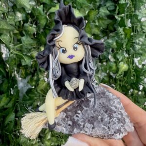 Little Witch on Amethyst Cluster