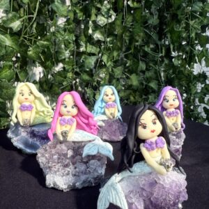 Little Mermaid on Amethyst Cluster
