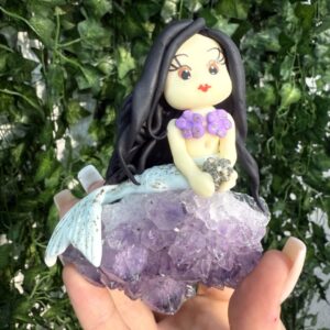 Little Mermaid on Amethyst Cluster