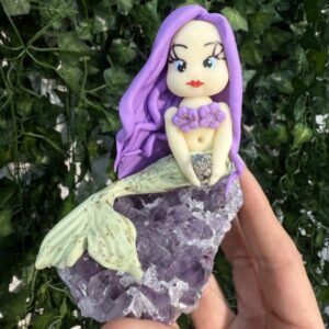 Little Mermaid on Amethyst Cluster