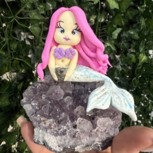 Little Mermaid on Amethyst Cluster