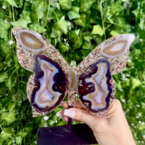 Agate Resin Butterfly on Stand