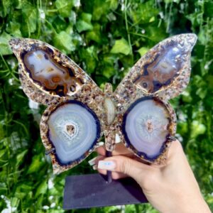 Agate Resin Butterfly on Stand