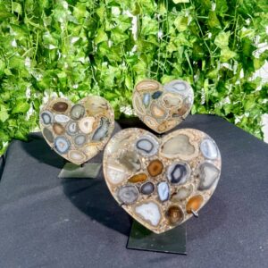 Agate Resin Heart on Stand