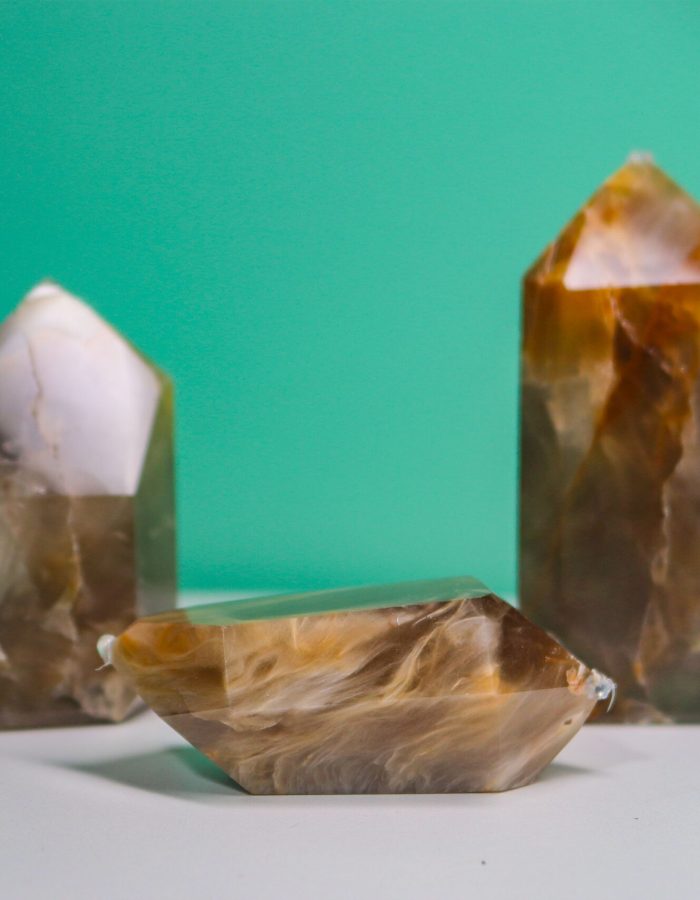 Polished Amphibole Crystal Point