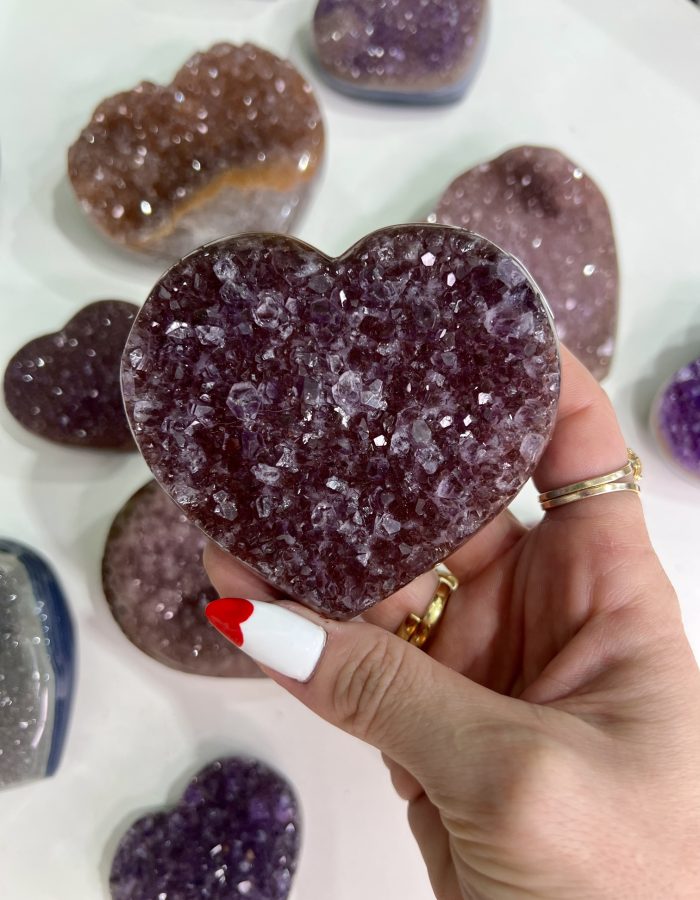 Uruguayan Amethyst Hearts