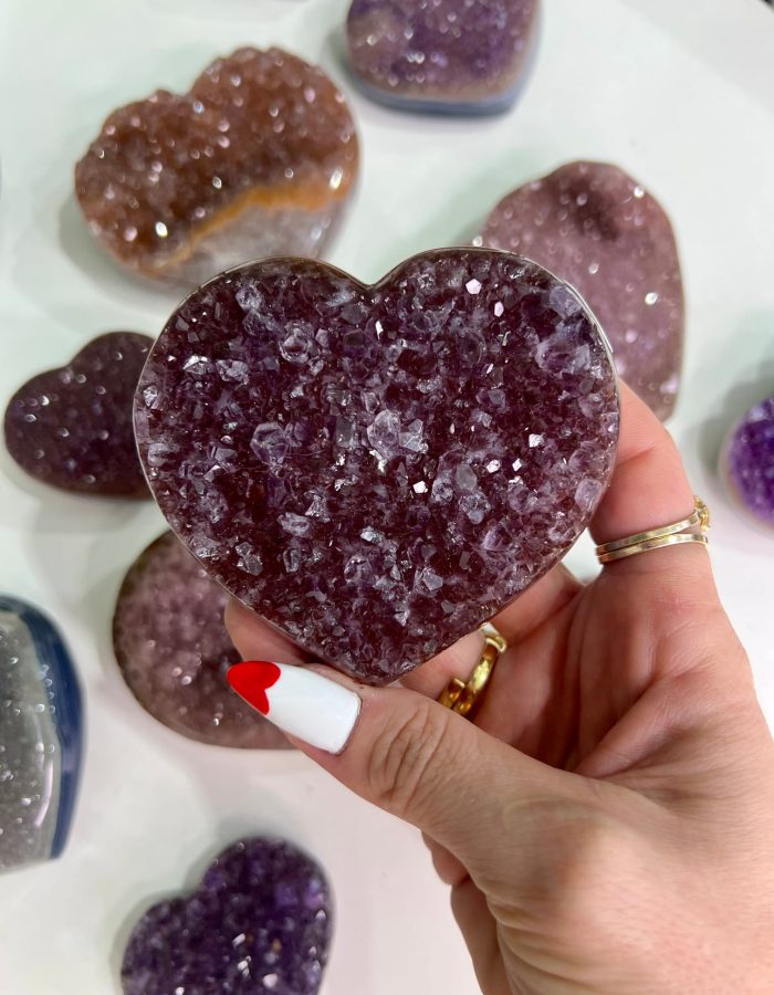 Uruguayan Amethyst Hearts