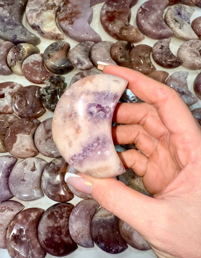 Mini Pink Amethyst Moon