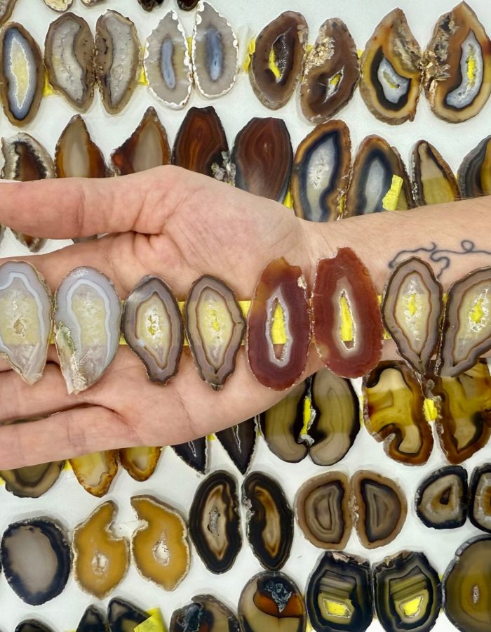 Agate Slices Matching Pair for Jewelry Making