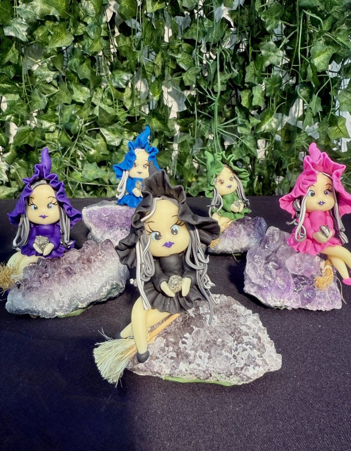 Little Witch on Amethyst Cluster