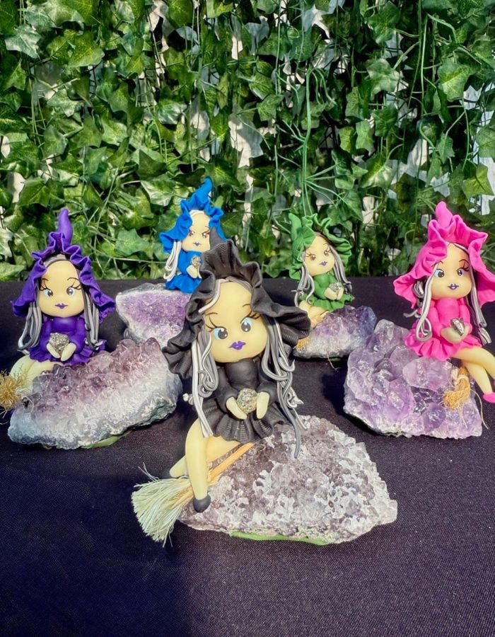 Little Witch on Amethyst Cluster