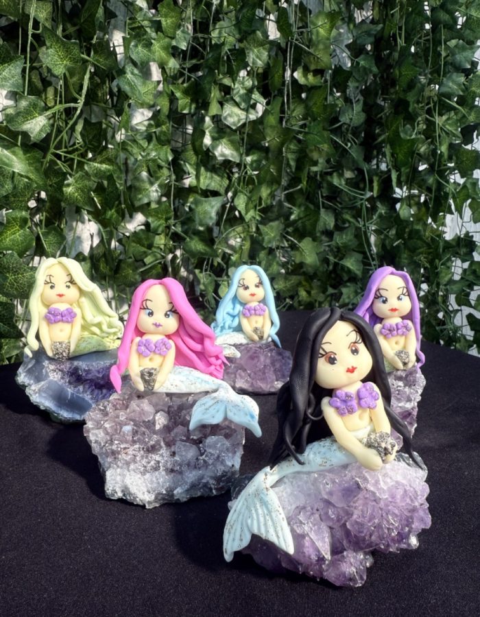Little Mermaid on Amethyst Cluster