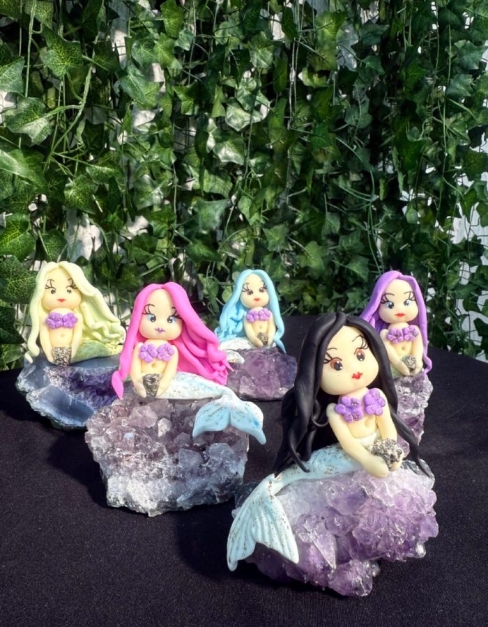 Little Mermaid on Amethyst Cluster