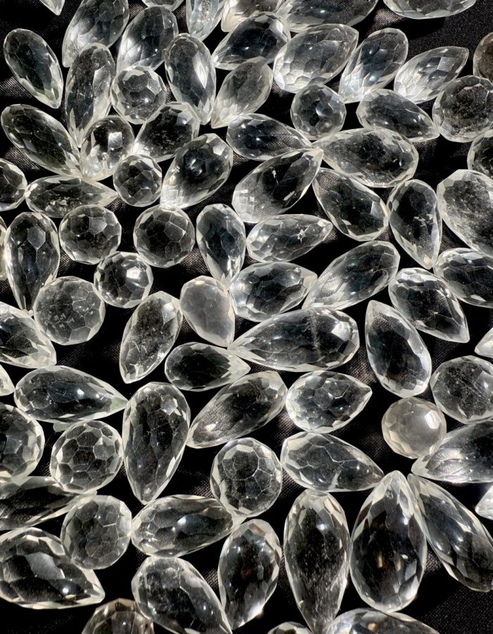 Mini Clear Quartz Faceted Drop