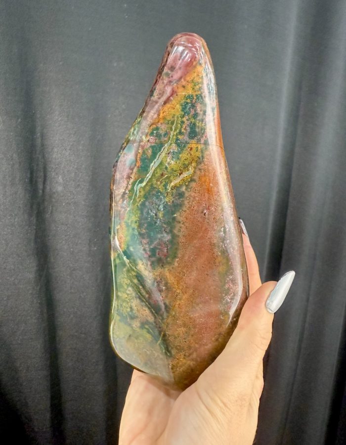 Green and Red Jasper Polished Free Form